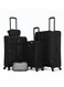Skyline Softside 5-Piece Luxury Luggage Trolley Set Black