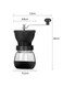 Generic Manual Coffee Bean Grinder With Glass Jars -Black/Clear