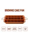 قالب خبز البراوني سريعُ التحرير بسطحٍ مانع للالتصاق . بني 31x4x19.50سنتيمتر