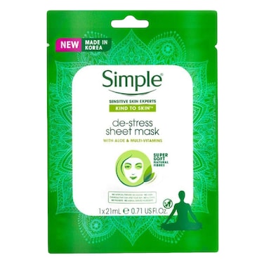 Simple De Stress Sheet Mask 21ml