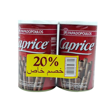 كابريس ويفر رولز بالبندق - 115 جم - 2 قطعة