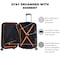Eminent Hard Case Travel Bag Makrolon Polycarbonate Trolley Luggage Set Lightweight Expandable Zipper Suitcase 4 Quiet Wheels With TSA Lock KG82 Black
