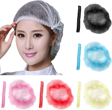 Alsaqer 100-Piece BLACK Disposable Hair Net Cap Set-Head cover Mob cap-Bouffant Caps