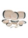 Royalford 64-Piece Dinner Set Green/Beige