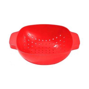 M-Design Plastic Colander with Twin Handles - Red