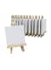 Generic 12-Piece Mini Canvas With Easel White/Brown