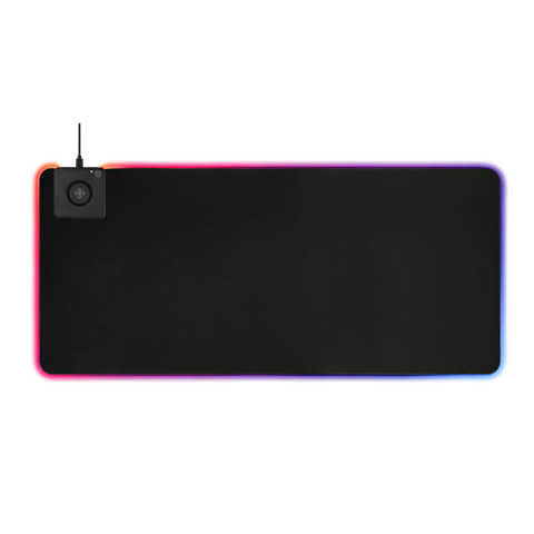 Deltaco Gaming GAM-092 DMP320 RGB Black Extra Large 10W Fast Wireless Charging Gaming Mousepad