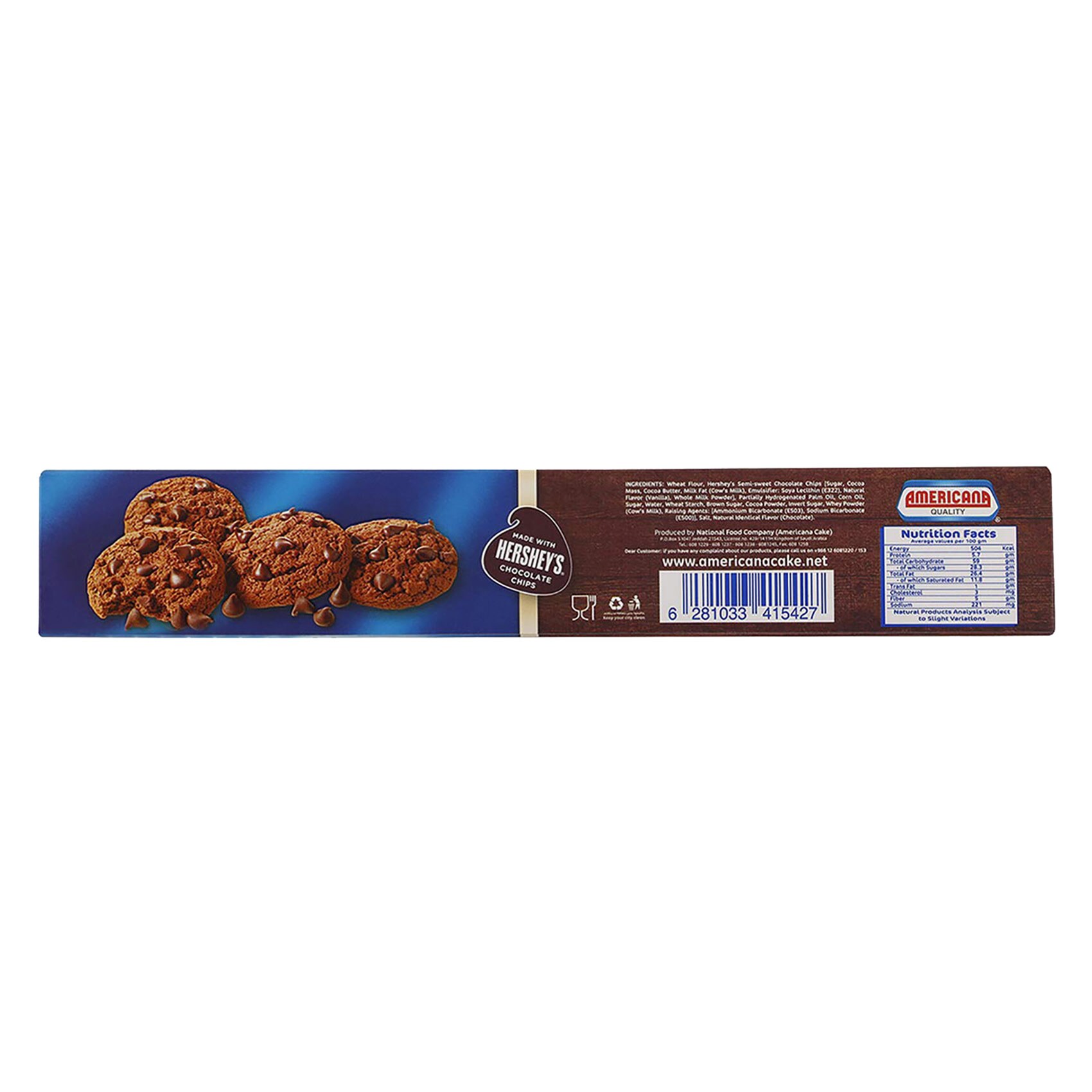 Americana Cookies Hershey's Double Chocolate Chip 100 Gram product thumbnail 3