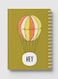 Lowha Spiral Notebook With 60 Sheets And Hard Paper Covers With Hey Flying Ballon Design, For Jotting Notes And Reminders, For Work, University, School