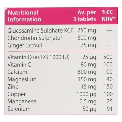 Vitabiotics Osteocare Plus Glucosamine &amp; Chondroitin Bones Supplements 60 Tablets