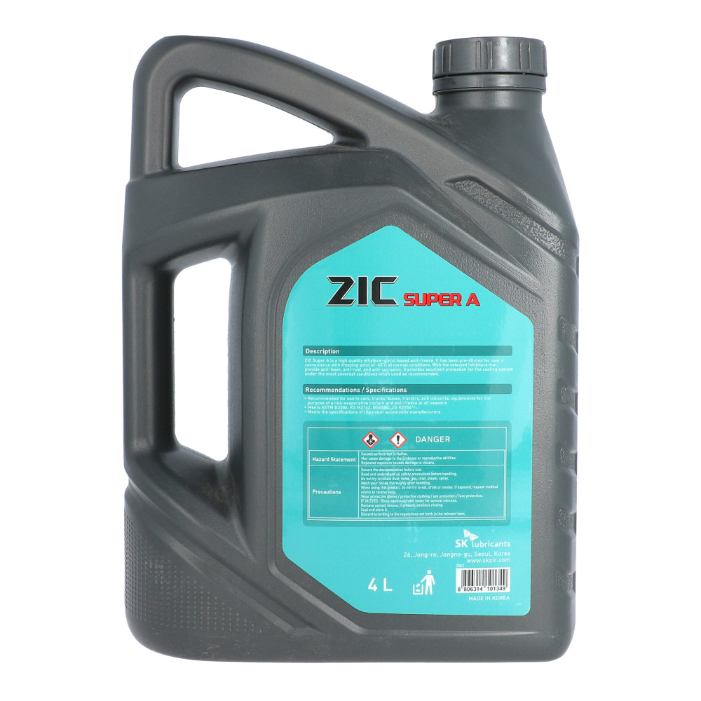 Zic Super A Prediluted Anti Freeze Motor Oil 4 lt