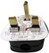 2Pcs Black 3 Pin UK Mains Top Plug 13A 13 AMP Appliance Power Socket Fuse Adapter Household,2 pcs