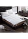 RISHAHOME Mattress Topper   Super King Size   Soft White   Microfibre   210x200x5 cm