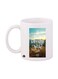 Best Dreams Happens Awake  Printed Mug White/Blue/Brown Standard Size