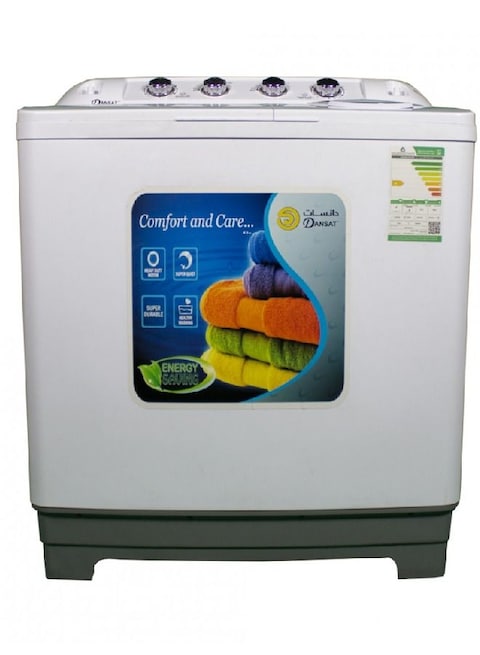 Dansat Twin Tub Washing Machine 8.5kg, DWT1221LW, White (Installation Not Included)