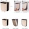 Hanging Trash Can for Kitchen Cabinet Door, Collapsible Trash Bin Small Compact Garbage Can Attached to Cabinet Door Kitchen Drawer Bedroom Dorm Room Car Waste Bin (Coffee)