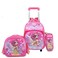 Baby Backpack 3Pcs For Baby Girls 1 lunch 1 Pencil Box And 1 Bag With Adjustable Strap For School 2 Wheels 14 Inch