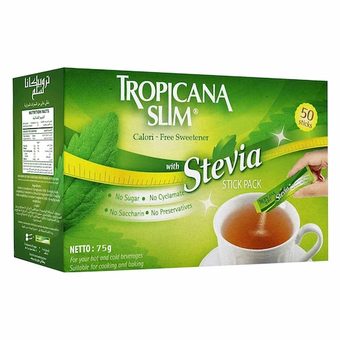 Tropicana Slim Calorie Free Stevia Sweetener 75g