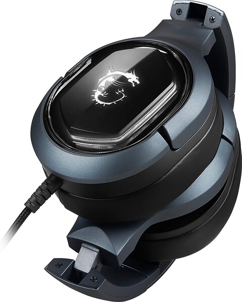 MSI Immerse Gh50 Gaming Headset, 2X40Mm Large Drivers And Detachable Microphone, RGB Mystic Light, Usb2.0 Connector