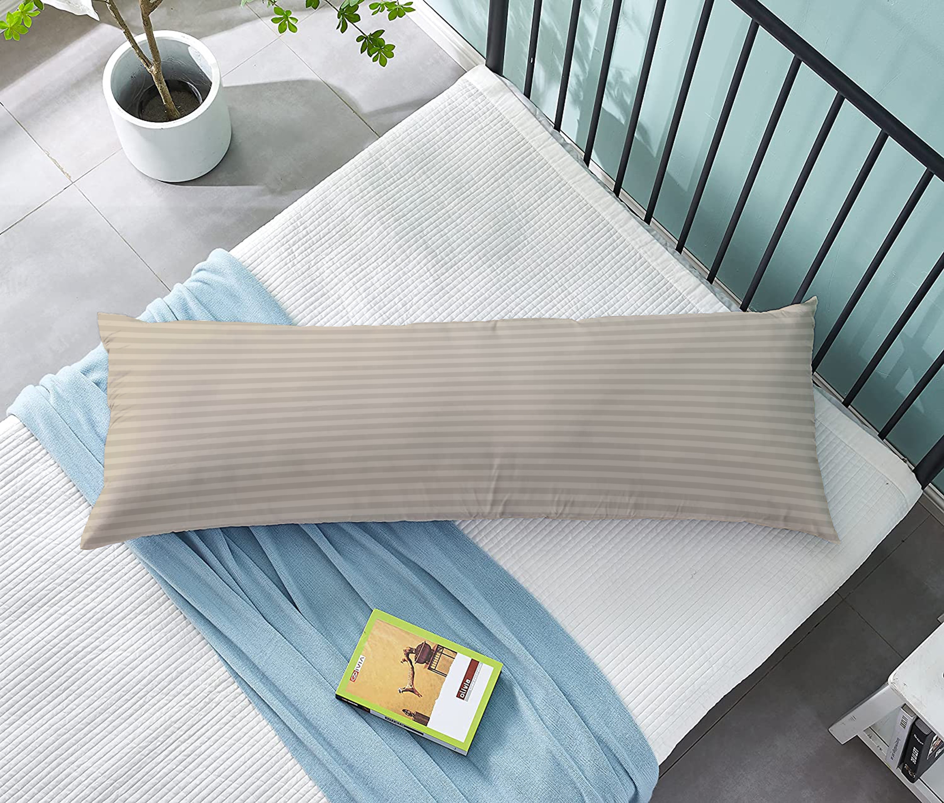 Buy KLUB LINEN Long Body Pillow 1pc, Fabric: 100% Polyester 85 GSM ...