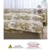 Luna Home King Size 6 pieces, duvet cover set, golden leaf design.