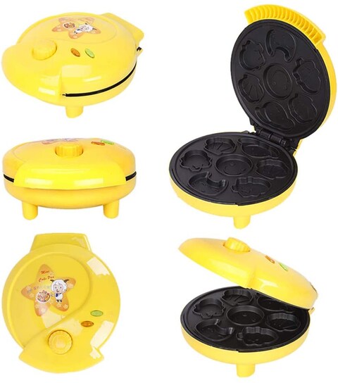 Mini Waffle Maker Mini Cake Pop Maker Makes 7 Fun Different Shaped Pancakes Electric Non-Stick