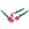 Eazy Kids Spoon, Fork &amp; Pusher - Pink, Gardening, 3Pcs