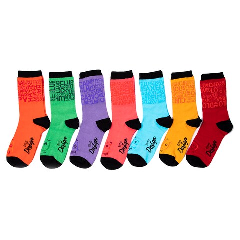 Biggdesign Moods Up Socket Womens Socks, Ankle Socks For Women, Cotton, Ultra Soft, Breathable, Midium Thickness, Colorful, 7 Pairs Womens Crew Socks
