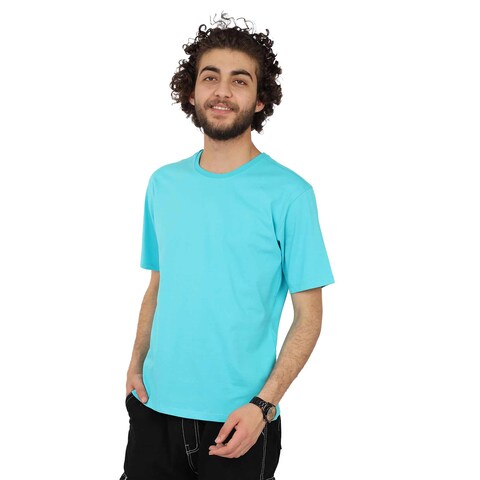 لا كولكشن 0069 تيشيرت للرجال - مقاس ميديم - أزرق