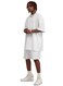 Mei Stylish Men's Casual Breathable Loose Shoulder Oversize Crew Neck T-shirt, S Size, White