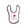 Cheeky Micky - Soft baby bib, white with brown trim, 100% cotton machine washable.Age: 6-12 months.  Print: My 1st Christmas.