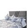 In House Granada Velvet Bed Frame - Single - 200x120 cm - Gray