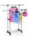 Generic - Metal Adjustable Cloth Rack Hanger 132.24832235.18 Silver/Black
