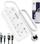 Smart Power Strip WIFI Extension 6FT Power Extensions Cord Overvoltage protection Socket 4-Way 4 USB Ports