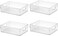 Medium Refrigerator Organizer Bins, Wide Clear Stackable Pantry Food Storage Bins For Kitchen Organization &amp; Storage (4 Pcs)