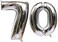 Gezhu - Party Decorations Adult Birthday Anniversary Decoration Supply Gold Silver 40 Inch Large Number Figure Balloons 10 20 30 40 50 60 70 80 90 Yrs