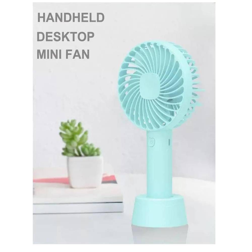 Handheld Fan, Portable Small Fan with 3 Speeds, USB Rechargeable Hand Fan, Personal Fan Battery Operated for Outdoor, Indoor, Office, Travel (Blue)