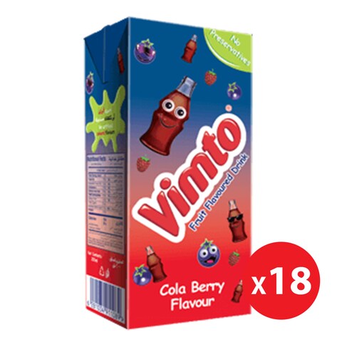 Buy Vimto Cola Berry Flavour 125ml x 18 in Saudi Arabia