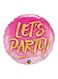 2-Piece 18inch Pink Lets Party Foil Balloon