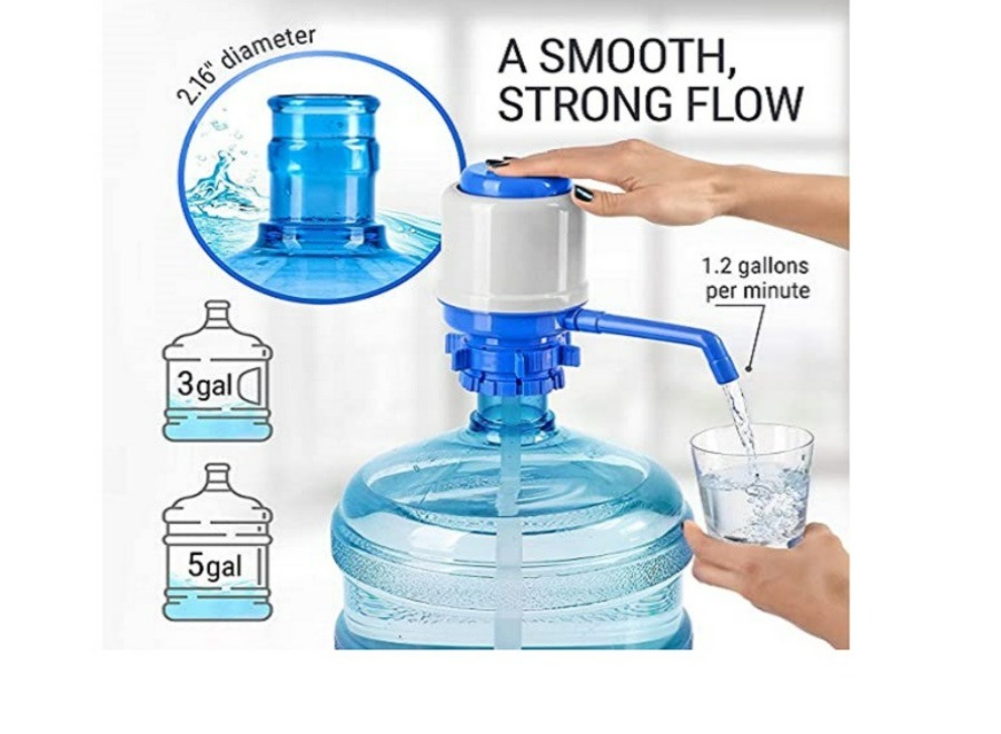 Rahalife Water Bottles Pump Manual Hand Pressure Drinking Water Pump with an Extra Tube and Fits Most 2-6 Gallon Water Coolers And Jars