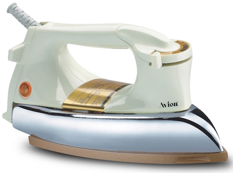 Avion 1200W Automatic Dry Iron - Electric Iron 60 Micron Ceramic Coated Sole Plate, Durable Automatic Weight Iron Box, Auto Shut Off, Temperature Setting Dial, Overheat Protection, Ahw23Di