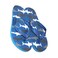 Mens Printed Flip Flops Shark