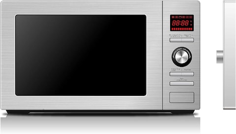 Baumatic 25L Freestanding Microwave Oven With Grill Stainless Steel - BMEMWFS25SS