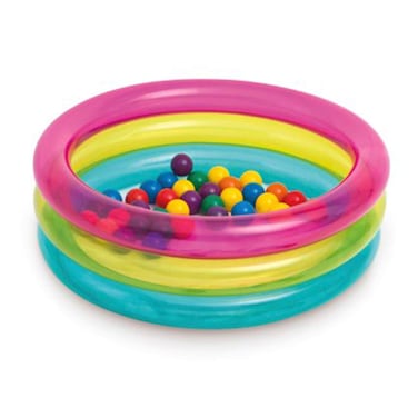انتكس حوض كرات قابل للنفخ بثلاث حلقات للاطفال