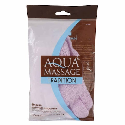 AQUA MASSAGE  GENTLY EXFOLIATING GLOVES