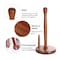 Generic-Wooden Vertical Stand Roll Paper Stand Holder Kitchen Paper Towel Toilet Tissue Holder Household Kitchen Tool