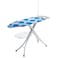 Ironing Board with Steam Iron Rest   Heat Resistant   Contemporary Lightweight Iron Board with Adjustable Height and Lock System (White &amp; Blue)
