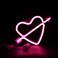 Cupid Love Neon Heart LED Sign Pink 29x18cm