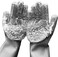ZALCOON Cleaning Sponge Gloves Dishwashing Cleaning Scrubber Glove for Housework, Kitchen, Bathroom Cleaning 1 Pair (13.6" Large)