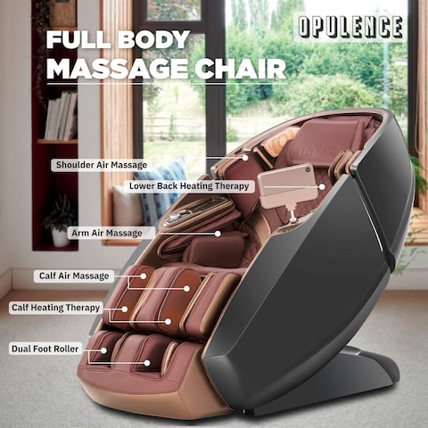 Sparnod Fitness OPULENCE Full Body Pain Relief, Zero Gravity (Free Installation) Multi-function Luxury Massage Chair with Bluetooth Music, Dedicated Foot &amp; Calf Massage